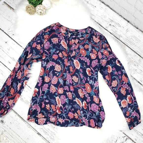 🤑Lucky Brand Floral Long Sleeve Tops - Picture 5 of 7